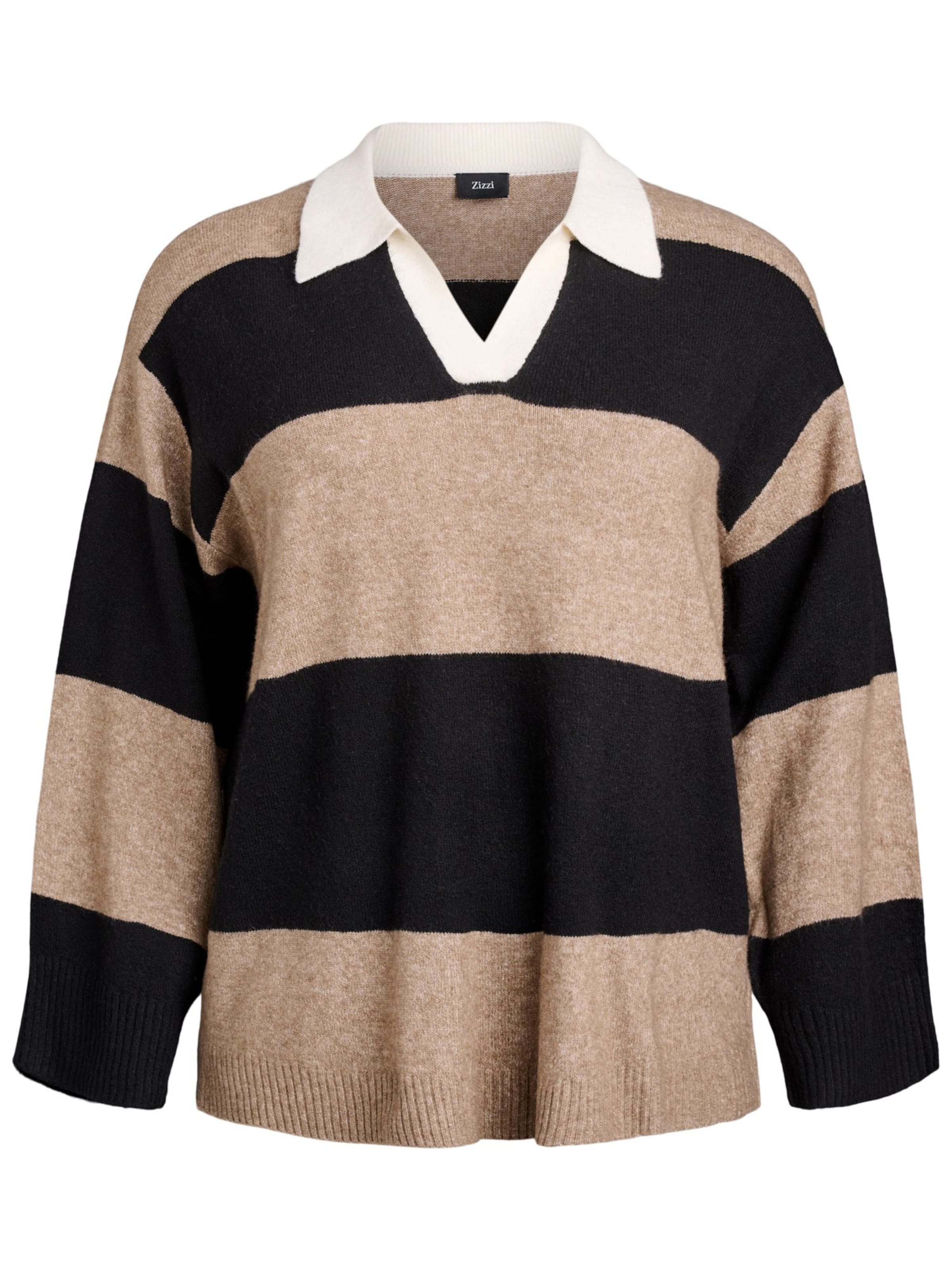 Zizzi Sweter 'MVISTA' w kolorze brązowy: przód