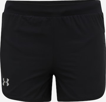 UNDER ARMOUR Skinny Sportbroek 'Fly By 2.0' in Zwart: voorkant