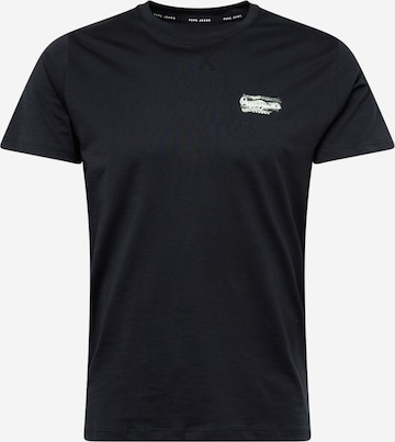 Pepe Jeans - Camiseta 'CHASE' en negro: frente