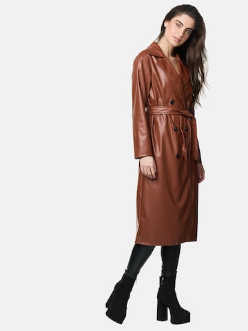 Manteau mi-saison Elara en marron