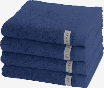 ROSS Handdoek 'Sinfonie' in Blauw: voorkant