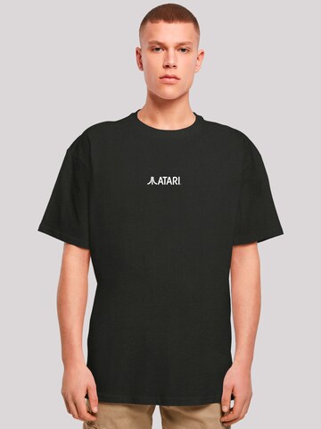 F4NT4STIC Shirt 'Atari Games Logo White Retro Gaming Horizontal' in Schwarz: Vorderseite