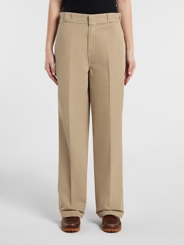 Wide leg Pantaloni con piega frontale 'Riverbend' di DICKIES in beige: frontale