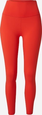 ADIDAS PERFORMANCE Skinny Workout Pants 'Studio' in Red: front