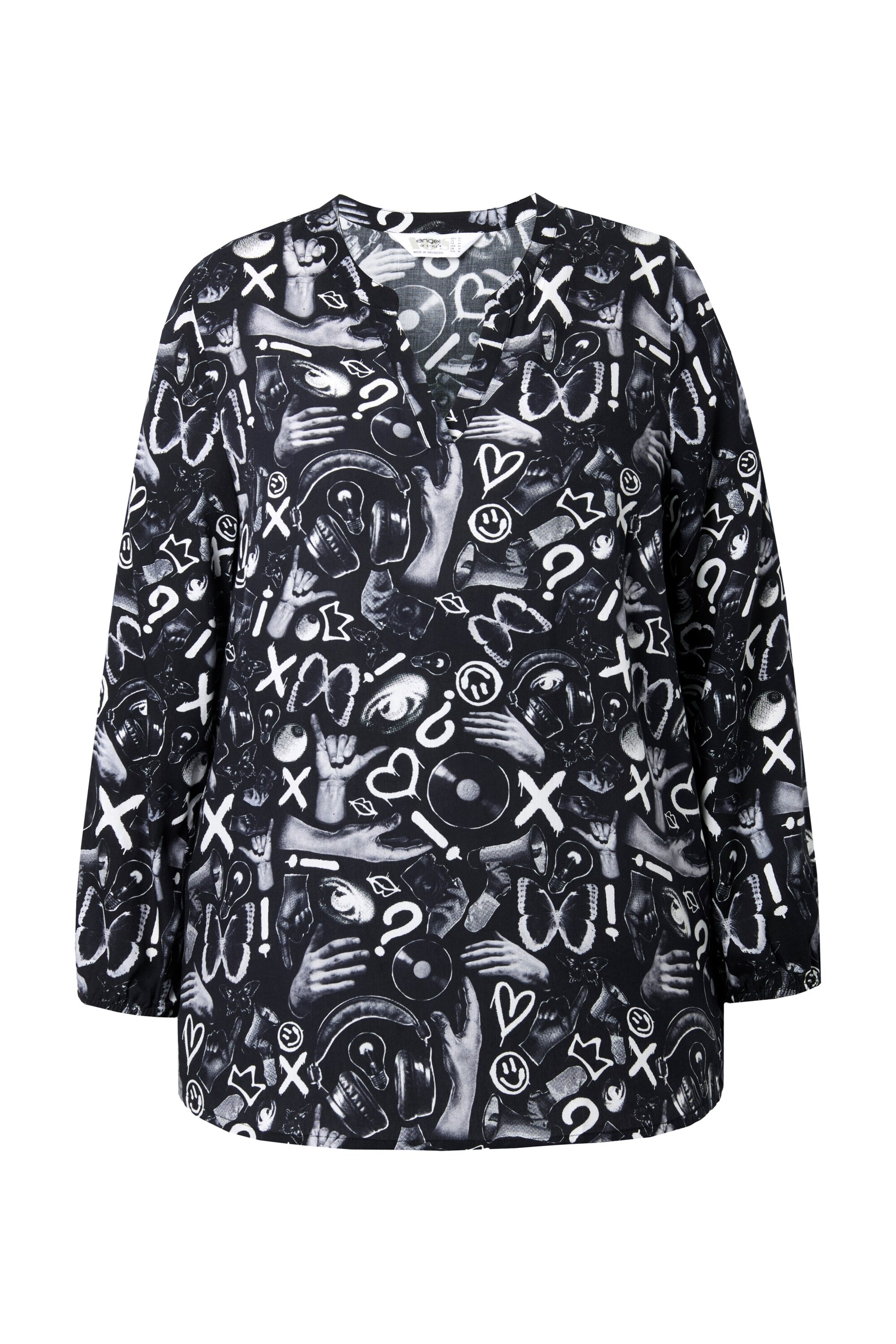 Angel of Style Blouse in Black: front