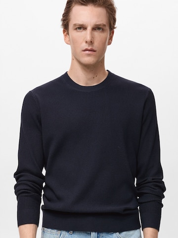 MANGO MAN Sweater 'ANTIGUA' in Blue: front