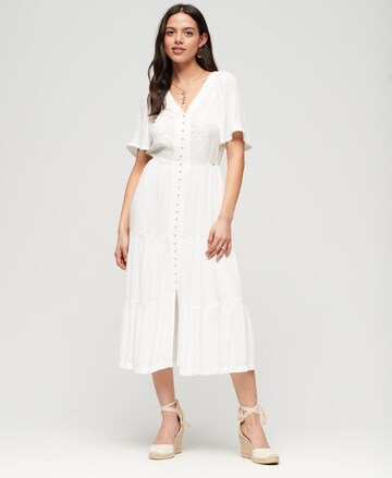 Superdry Shirt Dress in White