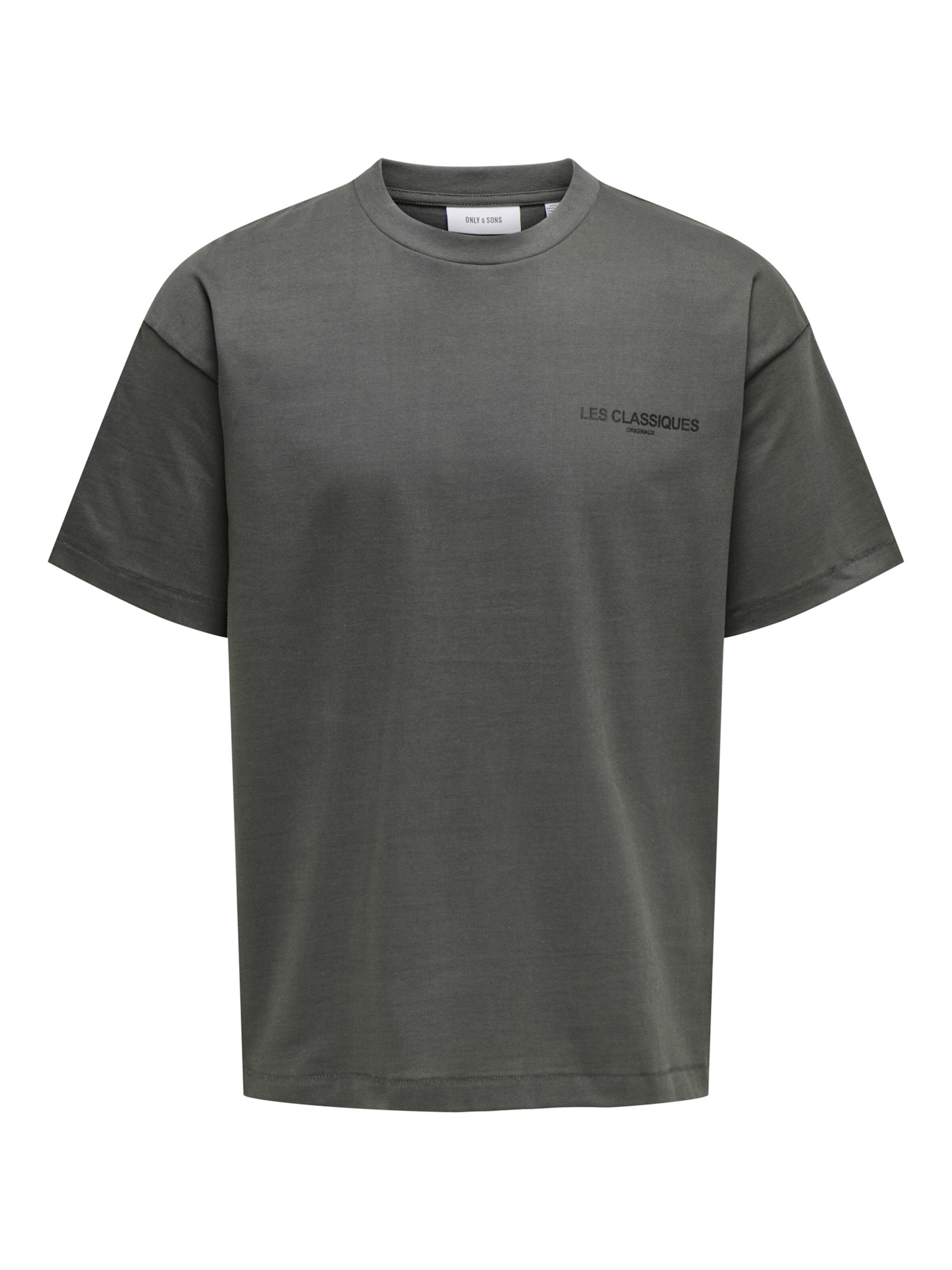 Only & Sons T-Shirt 'Les Classiques' in Grau: Vorderseite