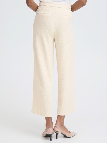ICHI Wide leg Pants 'IHKATE LUMINA' in White