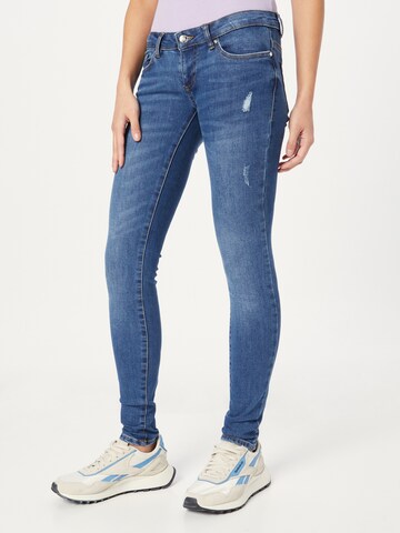 Skinny Jean 'Coral' ONLY en bleu : devant