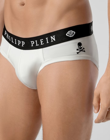 Philipp Plein - Cueca 'Skull' em branco