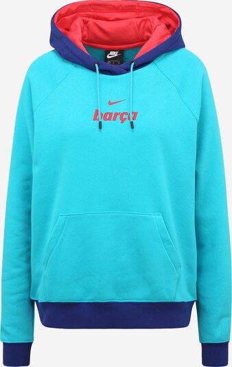 NIKE Sportsweatshirt in blau / türkis / hellrot, Produktansicht