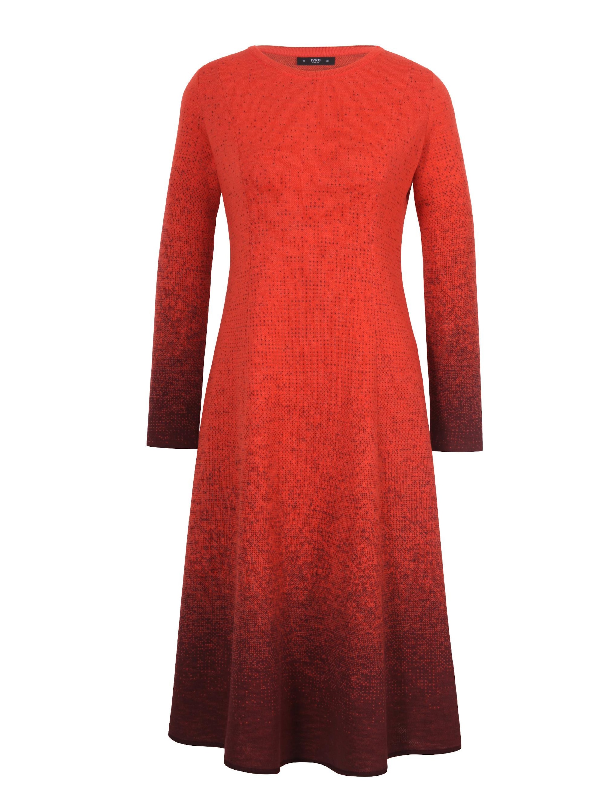 IVKO Strickkleid 'Murmuration' in Orange: Vorderseite
