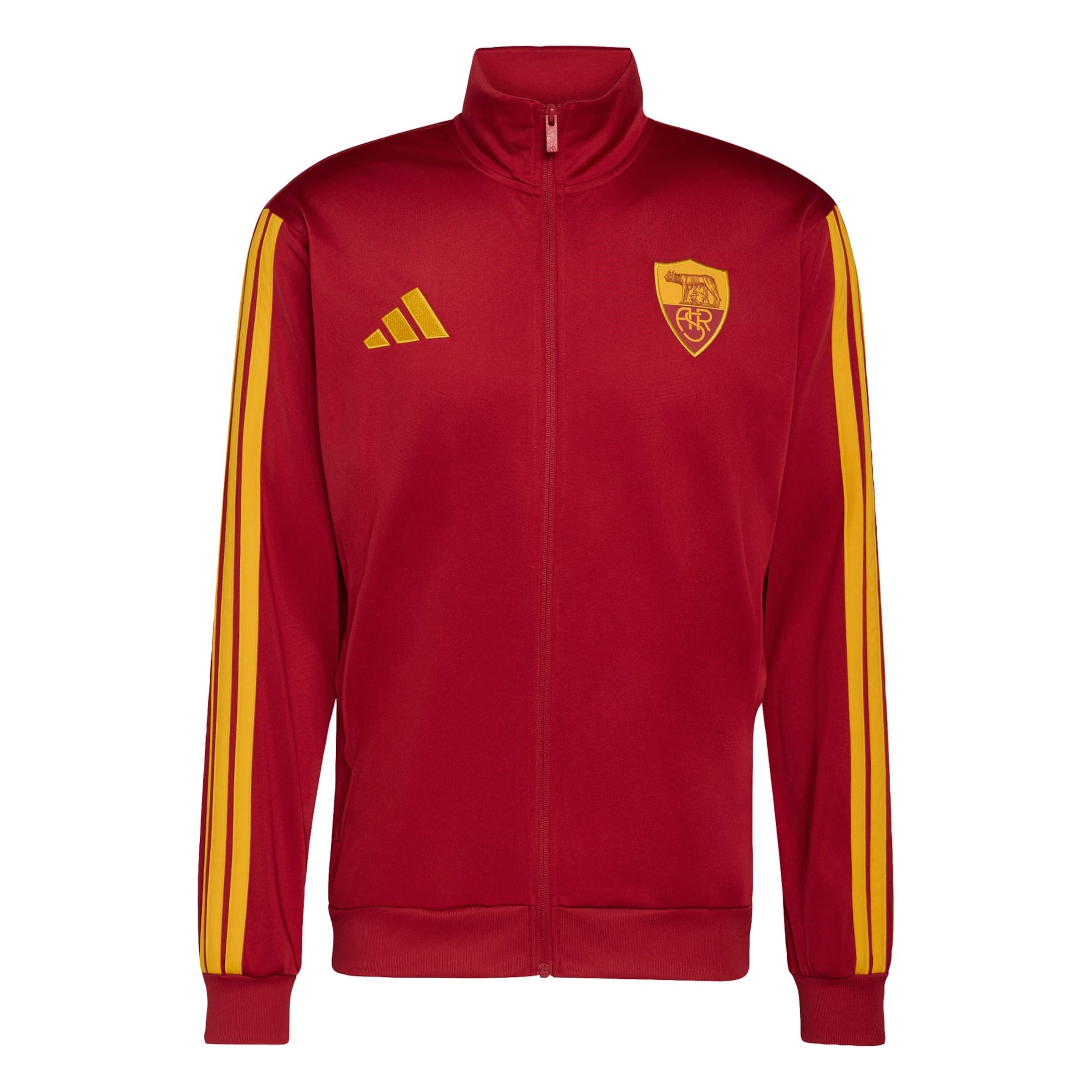 ADIDAS PERFORMANCE - Chaqueta de chándal 'AS Rom DNA' en rojo: frente