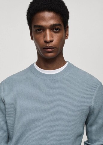 MANGO MAN Sweater 'Antigua' in Blue