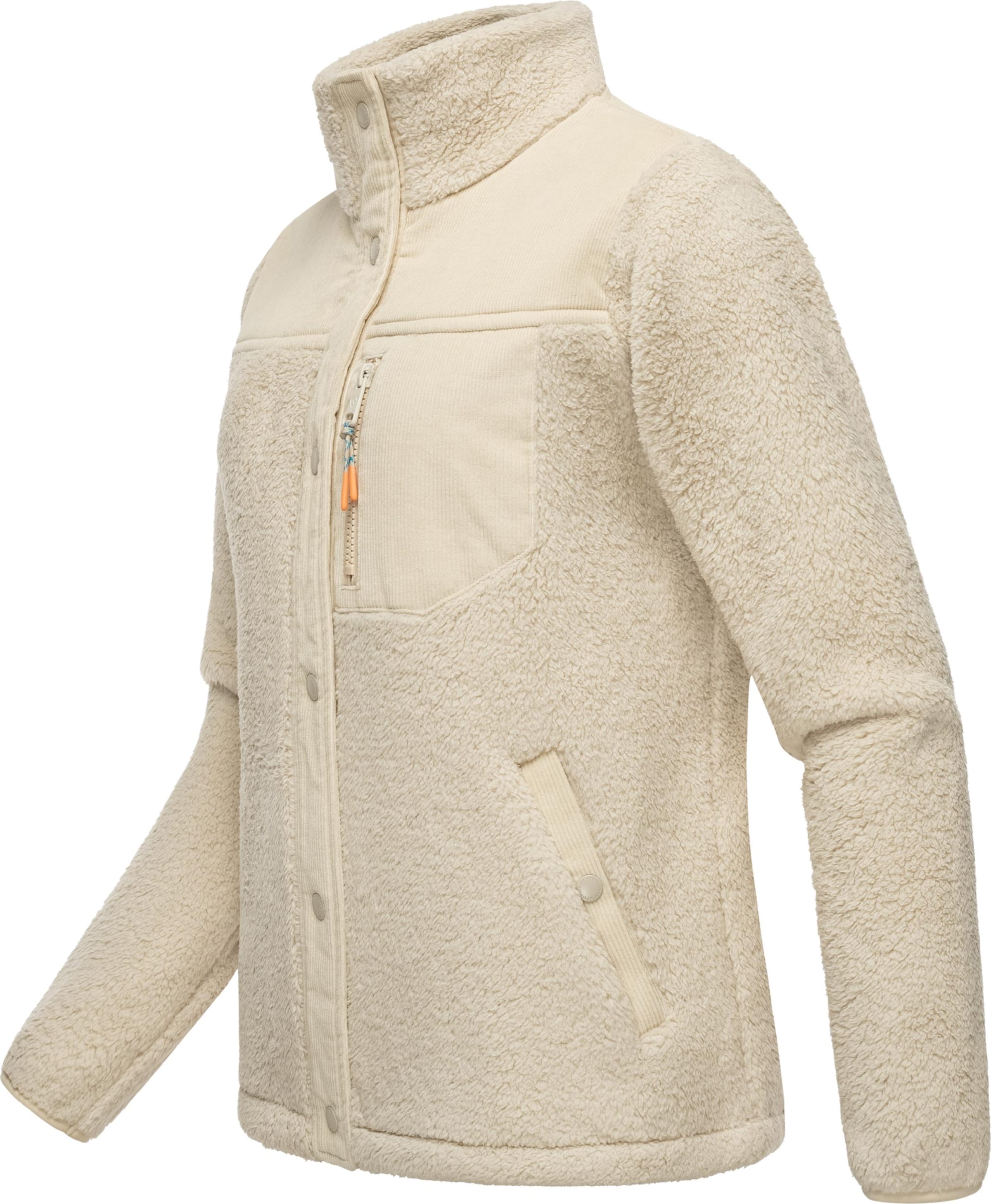 Ragwear Fleece jacket 'Appopis Block' in Beige