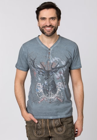 STOCKERPOINT Klederdracht shirt 'Günther' in Blauw: voorkant