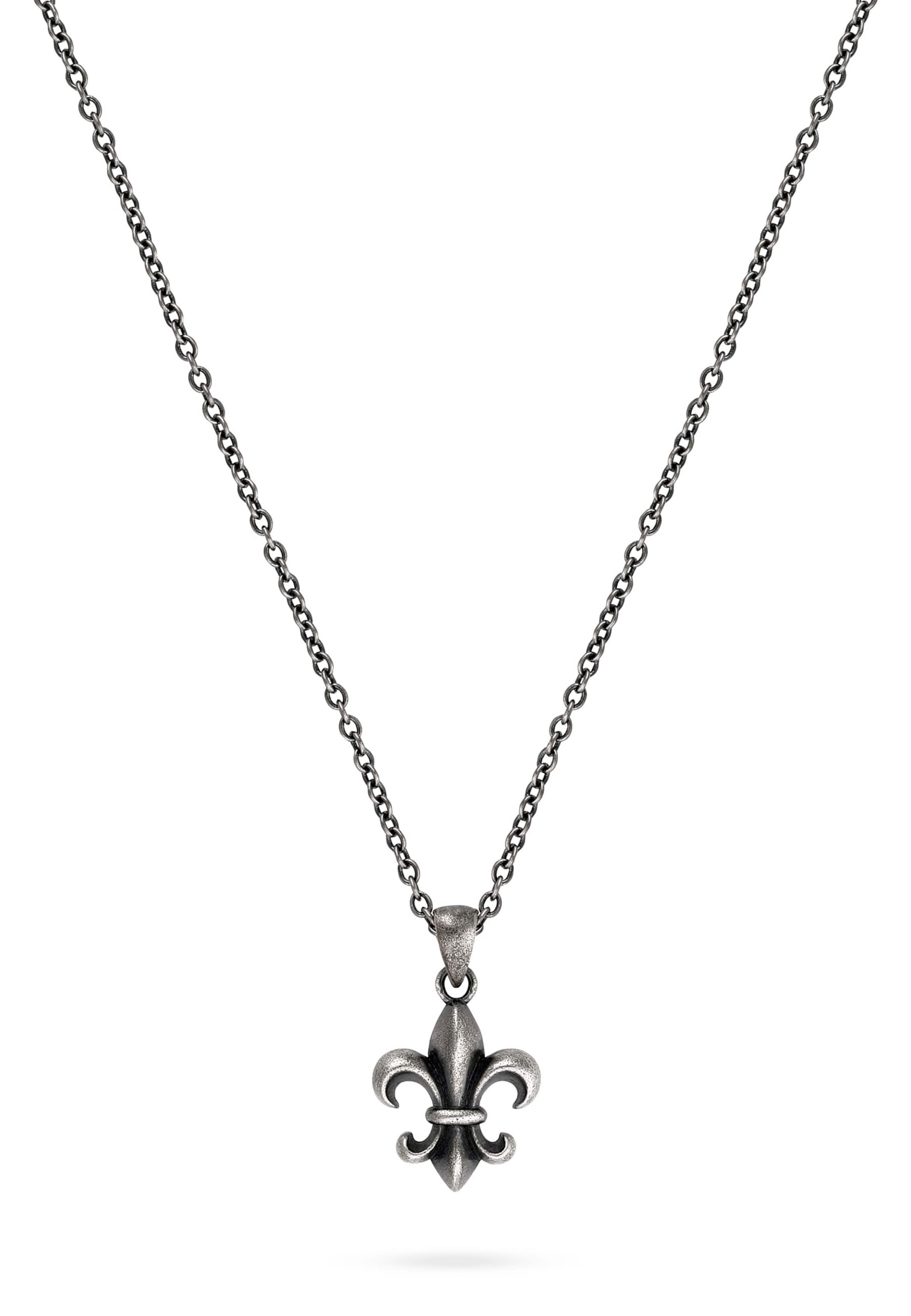 Commen Lines Necklace 'Fleur-De-Lis' in Silver