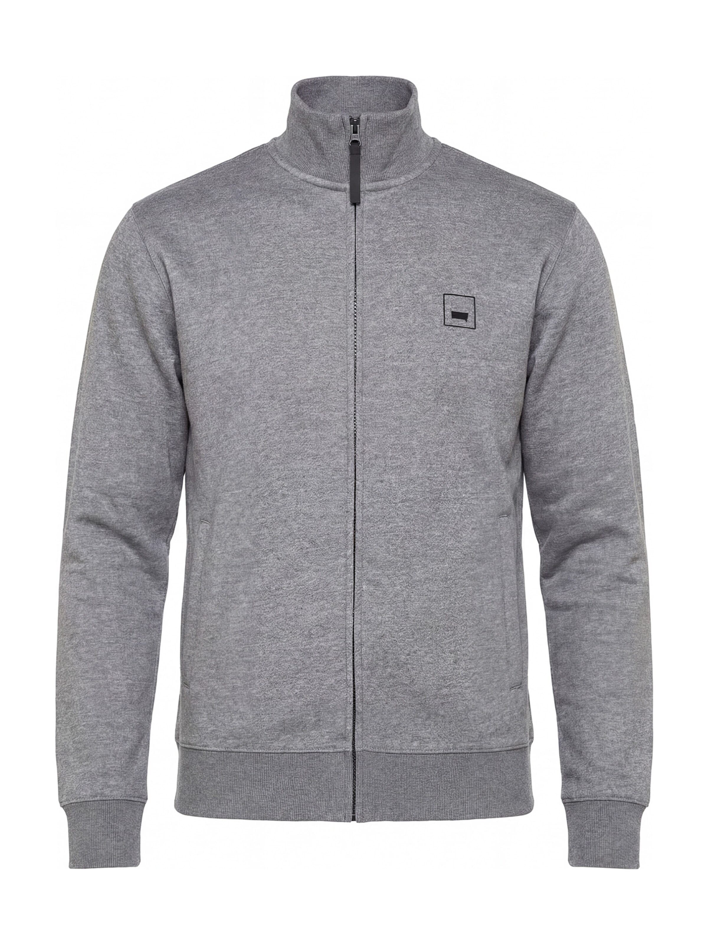Carrera Jeans Sweatshirt 'Full Zip' in Grey: front