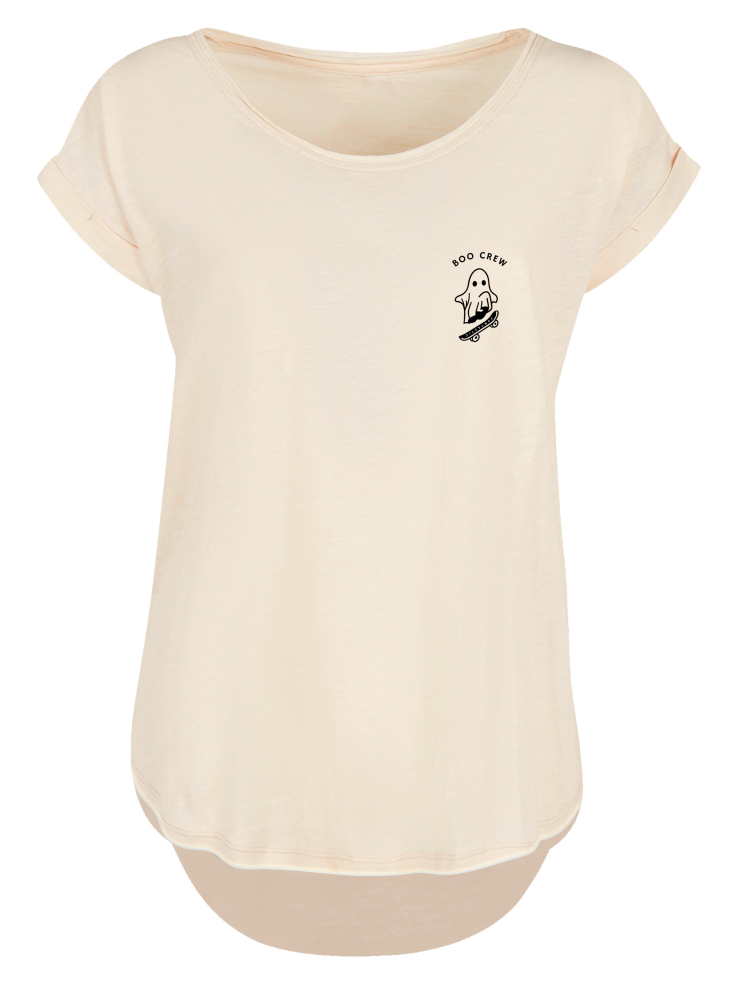 F4NT4STIC T-Shirt 'Boo Crew Halloween' in Beige: Vorderseite