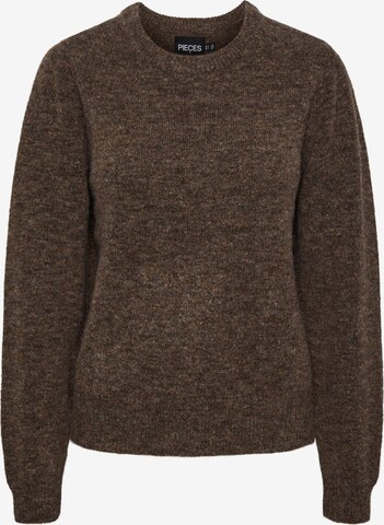PIECES Sweater 'KARINA' in Brown: front
