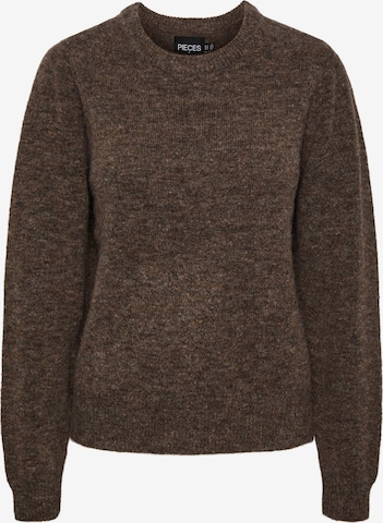 PIECES Sweater 'KARINA' in Brown: front