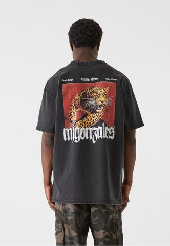 Maglietta 'Savage Leopard' di MJ Gonzales in nero: frontale
