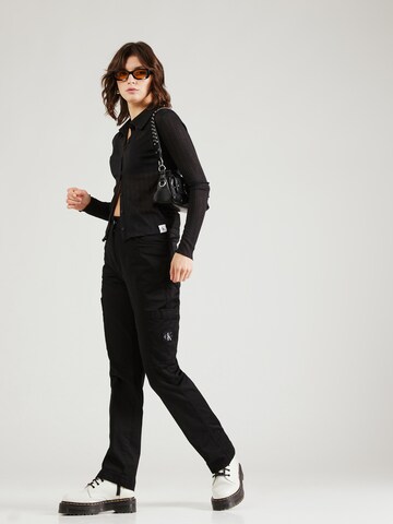 Regular Pantalon cargo Calvin Klein Jeans en noir