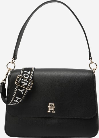 TOMMY HILFIGER - Mala de ombro em preto: frente