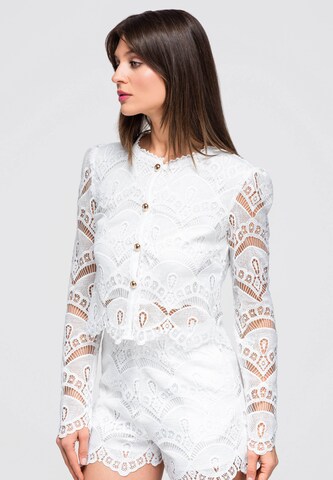 Ombre Blouse in Wit
