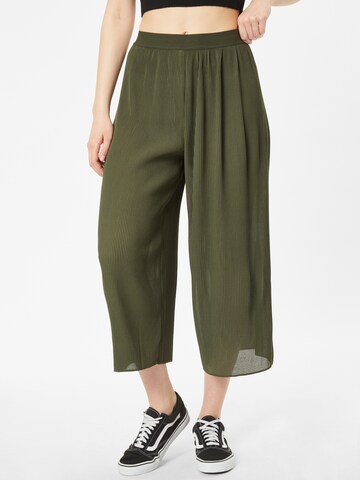 ABOUT YOU Wide leg Pants 'Nicky' in Green: front