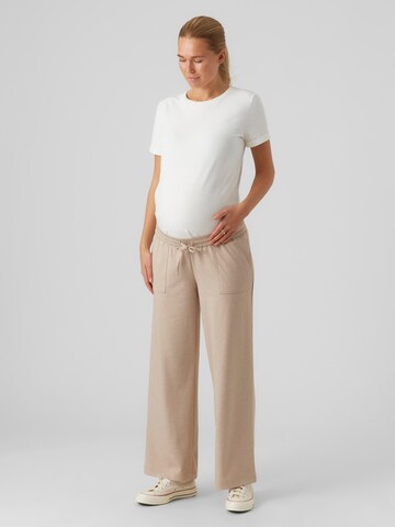 MAMALICIOUS Regular Trousers 'MALIN' in Beige