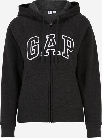 Gap Petite - Sudadera con cremallera 'HERITAGE' en gris: frente