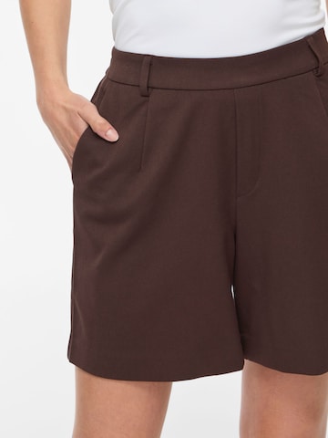 VILA Loose fit Pleat-front trousers 'VIVarone' in Brown