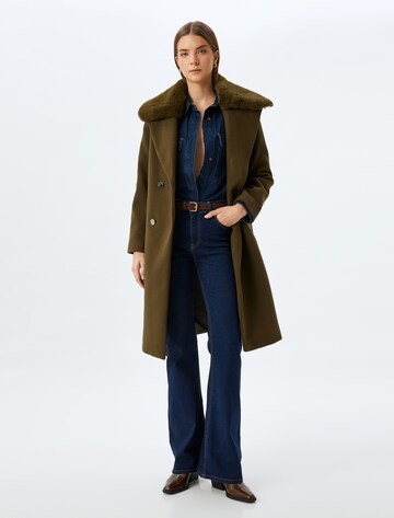 Koton Between-seasons coat in Green: front
