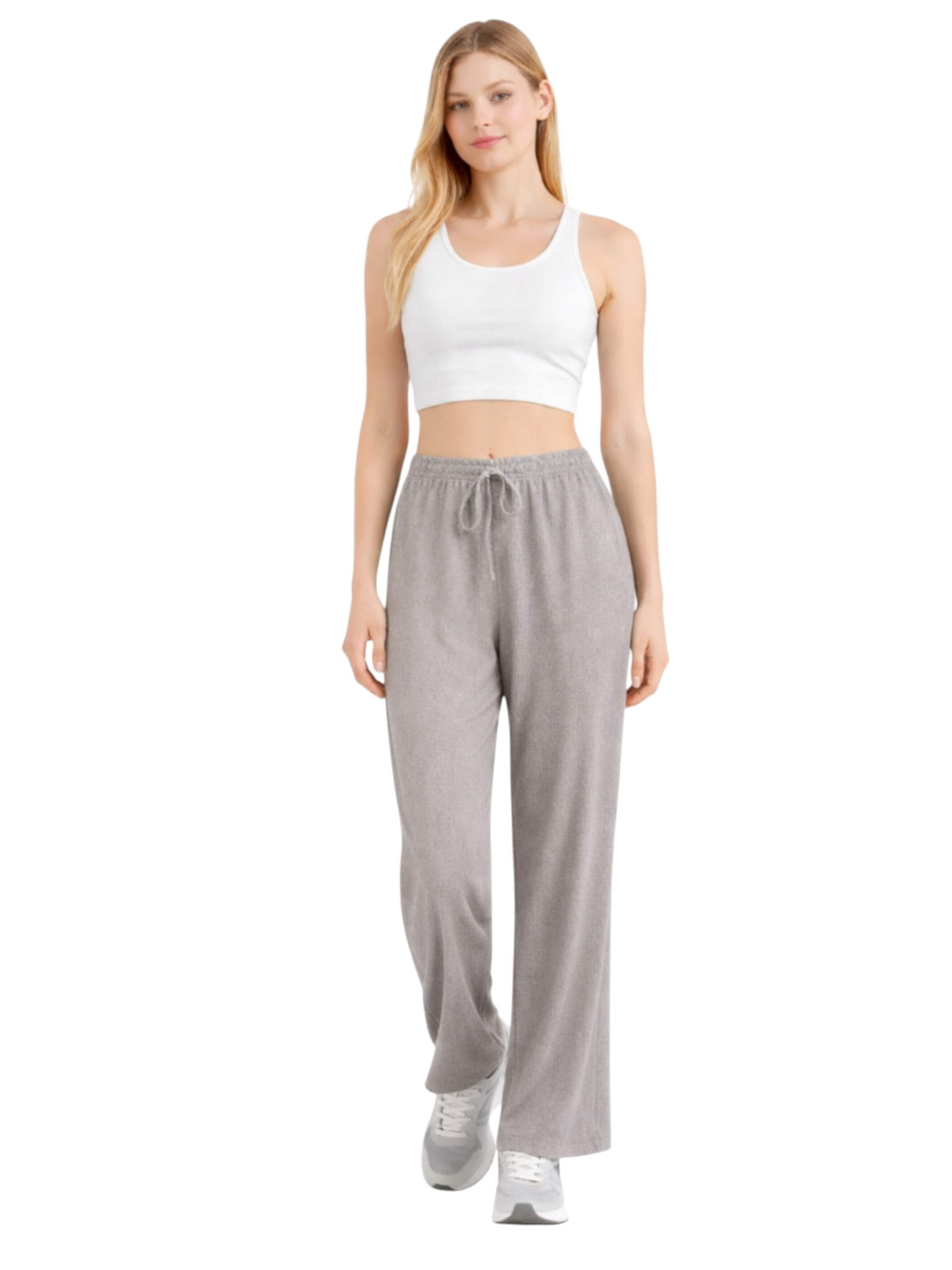 Wide leg Pantaloni 'FLORYN – Palazzohose Crinkle' di fashionshowcase in grigio