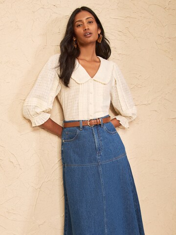 love & roses Skirt in Blue