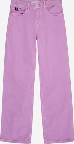 Calvin Klein Jeans - Loosefit Calças de ganga em roxo: frente