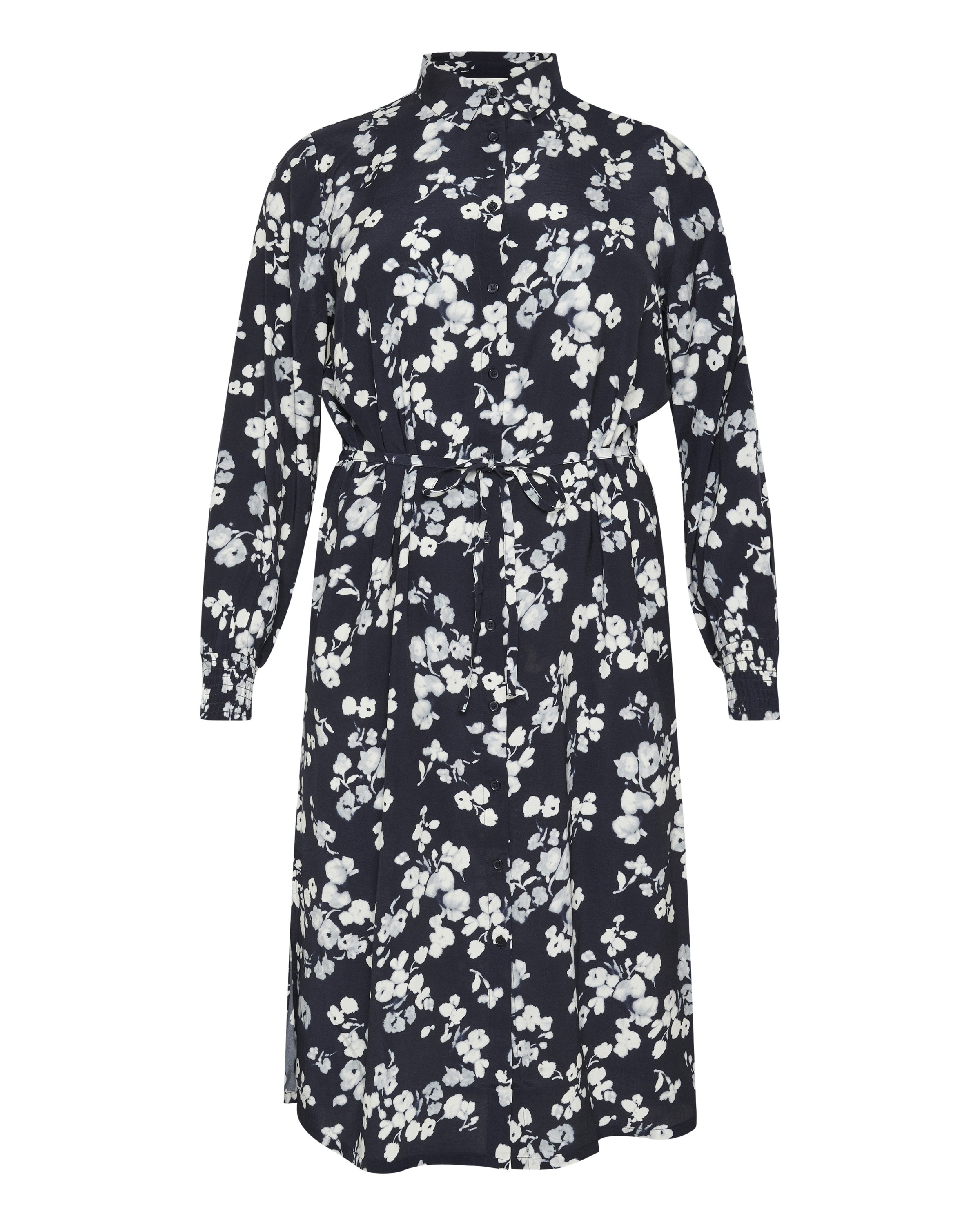 KAFFE CURVE Kleid in Blau: Vorderseite