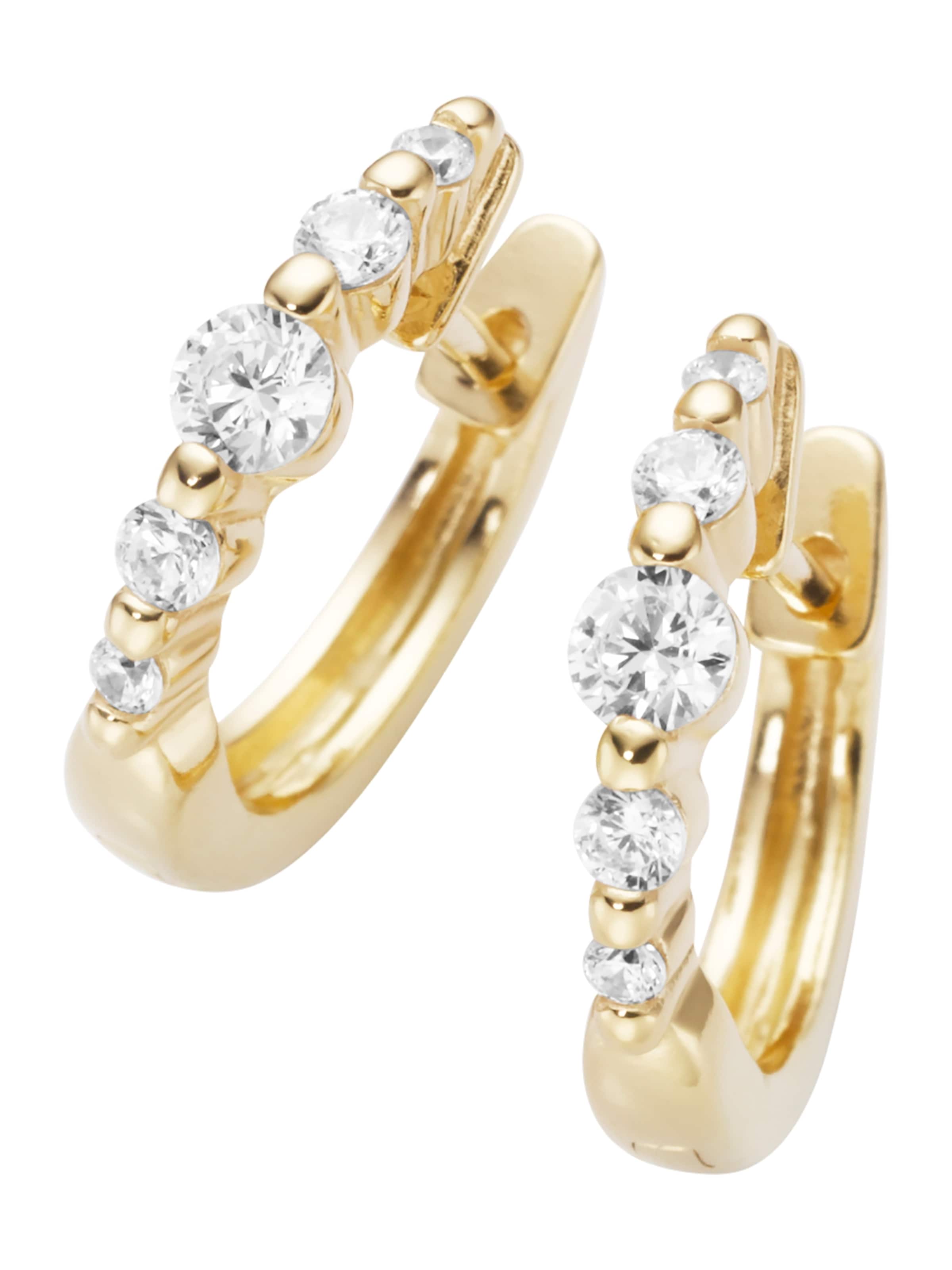 Smart Jewel Ohrringe in gold / transparent, Produktansicht