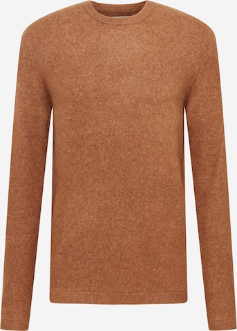 TOM TAILOR Sweater in Brown: front