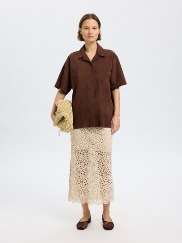 Chemisier SELECTED FEMME en marron