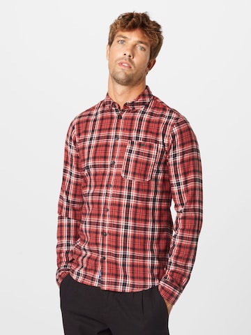 BLEND Regular fit Button Up Shirt in Red: front