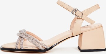 CESARE GASPARI Sandals in Beige: front