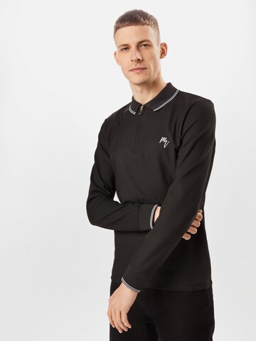 River Island Poloshirt 'MAISON' in Schwarz: predná strana