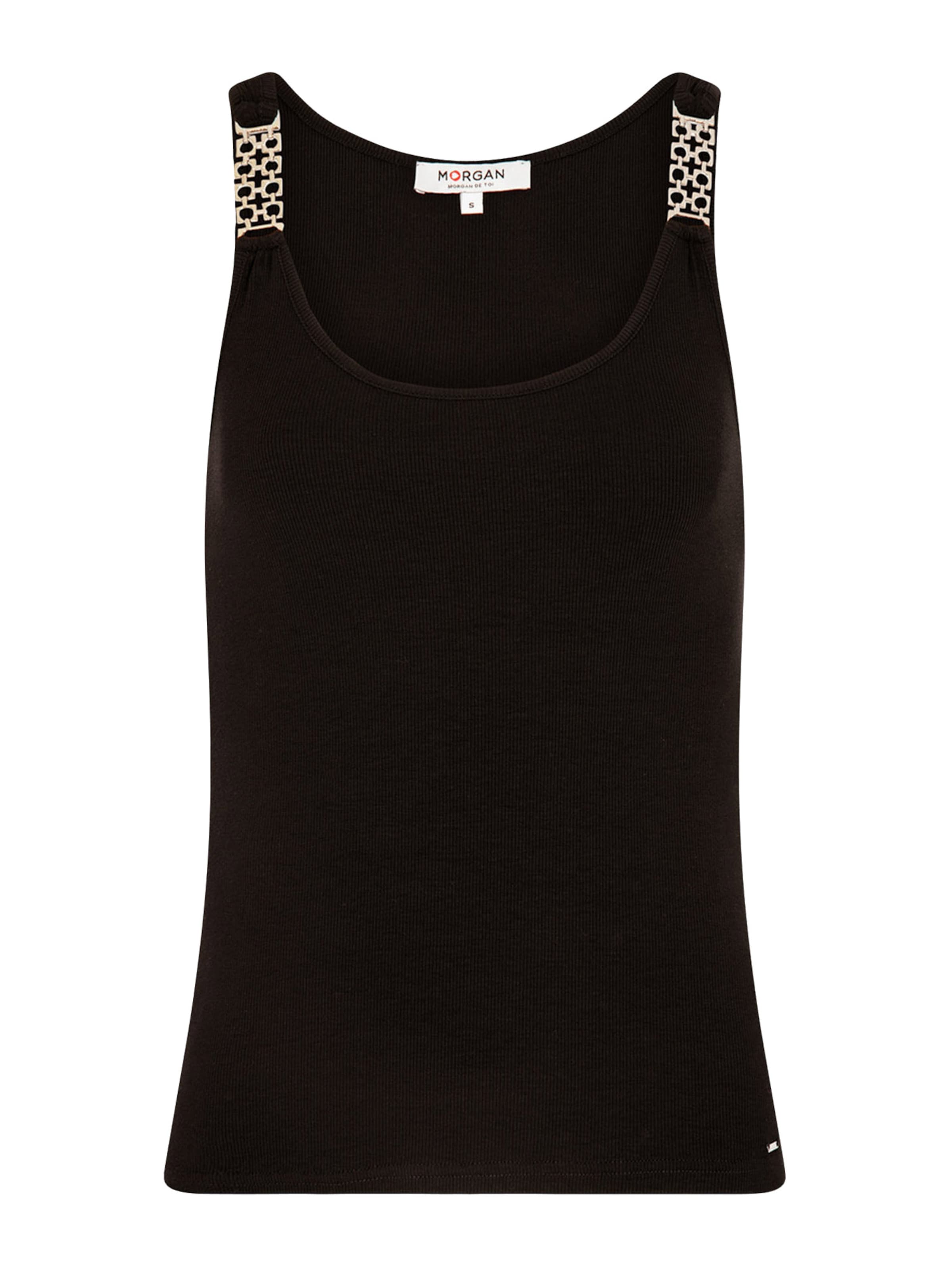 Morgan Top 'DUA' - fekete: elől