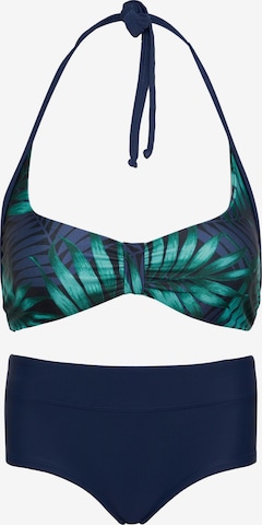La V Bikini in Blauw: voorkant
