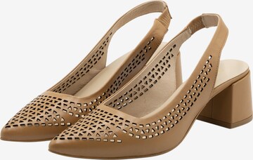 Usha Pumps in Beige