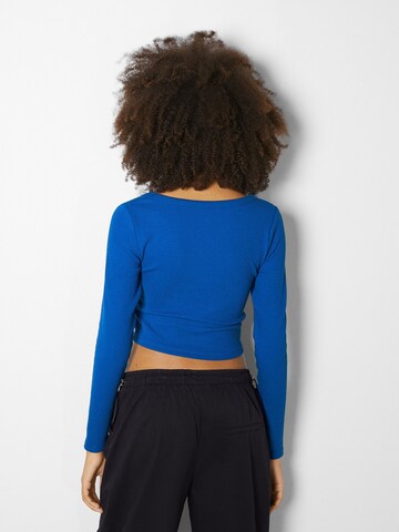 Bershka Shirt in Blauw