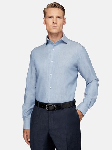 Boggi Milano Regular fit Button Up Shirt in Blue: front